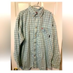 FR Ariat Button-Up Work Shirts XXL 2XL Plaid